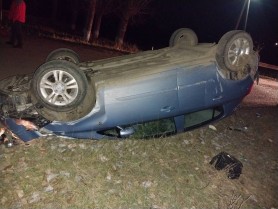 Accident la Soroca. Un șofer beat s-a răsturnat cu mașina